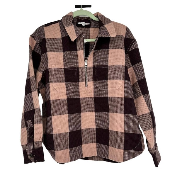 NEW Madewell Waffle Half-Zip Popover Shirt Size Small - Picture 2 of 7